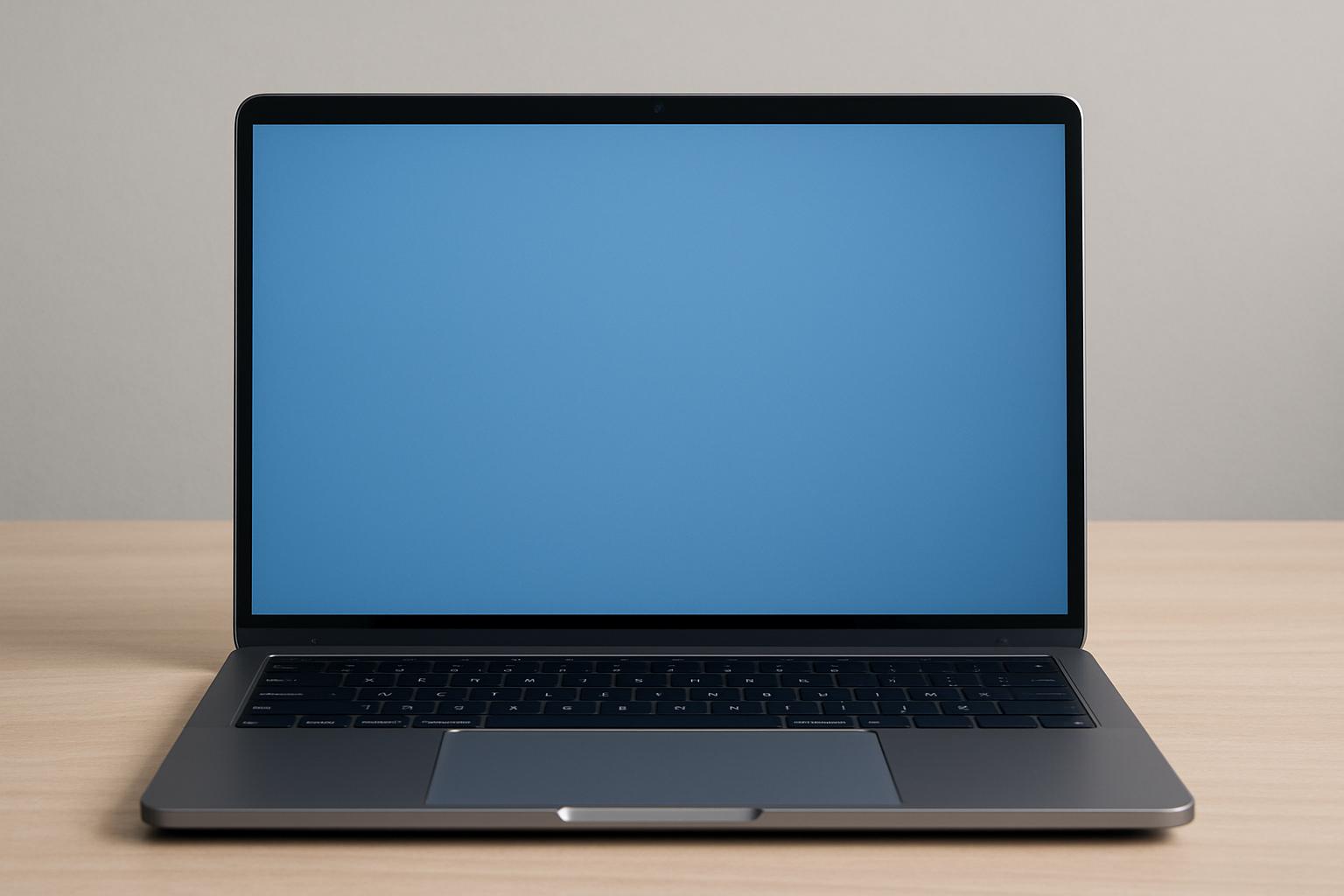 Notebook com tela nova após reparo